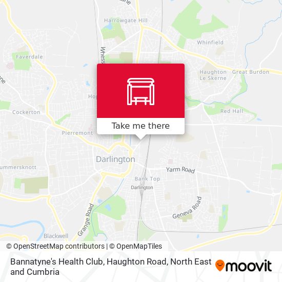 Bannatyne's Health Club, Haughton Road map