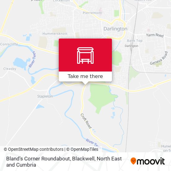 Bland's Corner Roundabout, Blackwell map