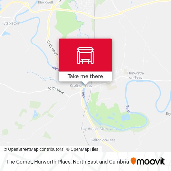 The Comet, Hurworth Place map