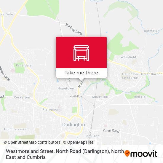 Westmoreland Street, North Road (Darlington) map