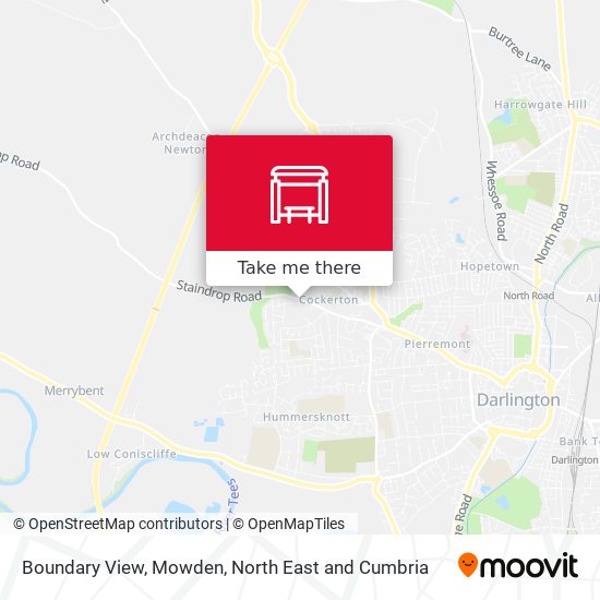 Boundary View, Mowden map