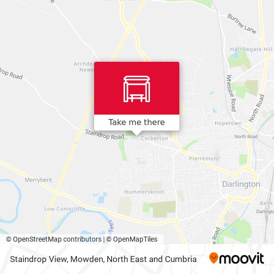 Staindrop View, Mowden map