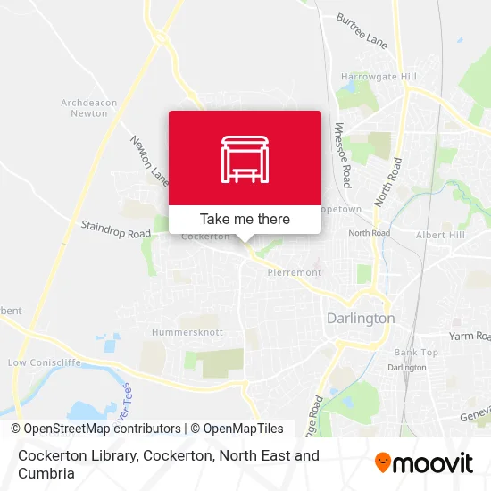 Cockerton Library, Cockerton map