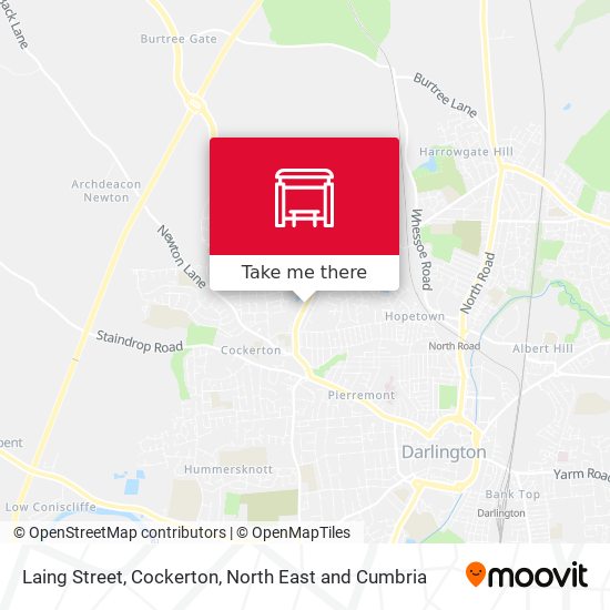 Laing Street, Cockerton map