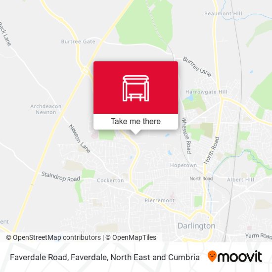 Faverdale Road, Faverdale map