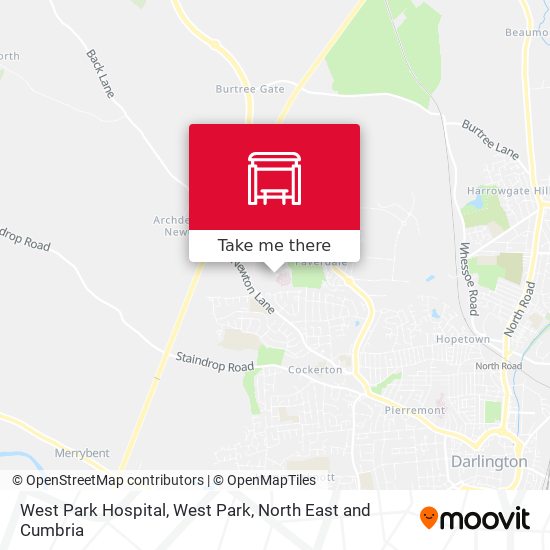 West Park Hospital, West Park map