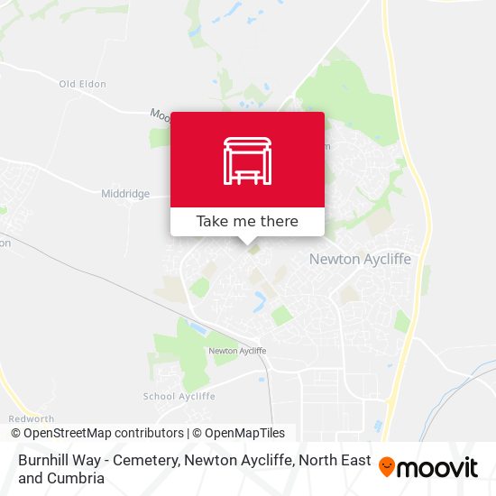 Burnhill Way - Cemetery, Newton Aycliffe map