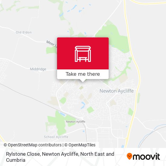 Rylstone Close, Newton Aycliffe map