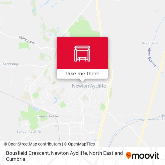 Bousfield Crescent, Newton Aycliffe map