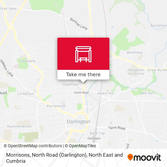 Morrisons, North Road (Darlington) map