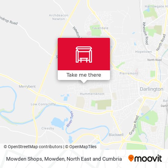 Mowden Shops, Mowden map