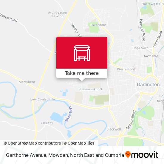 Garthorne Avenue, Mowden map