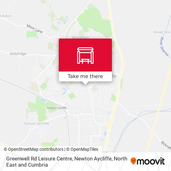 Greenwell Rd Leisure Centre, Newton Aycliffe map