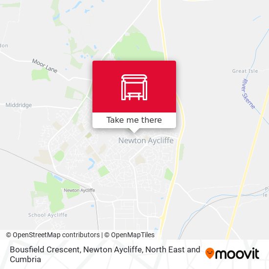 Bousfield Crescent, Newton Aycliffe map