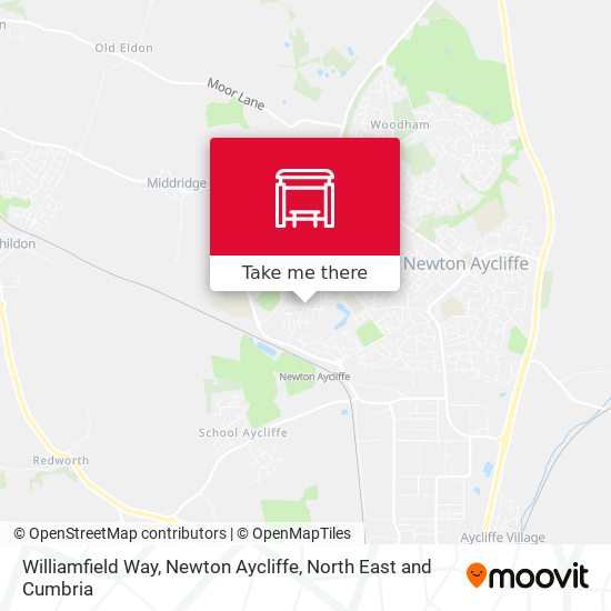 Williamfield Way, Newton Aycliffe map