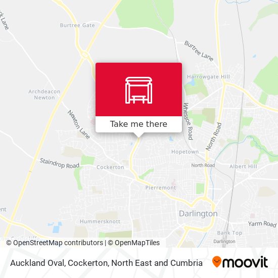 Auckland Oval, Cockerton map