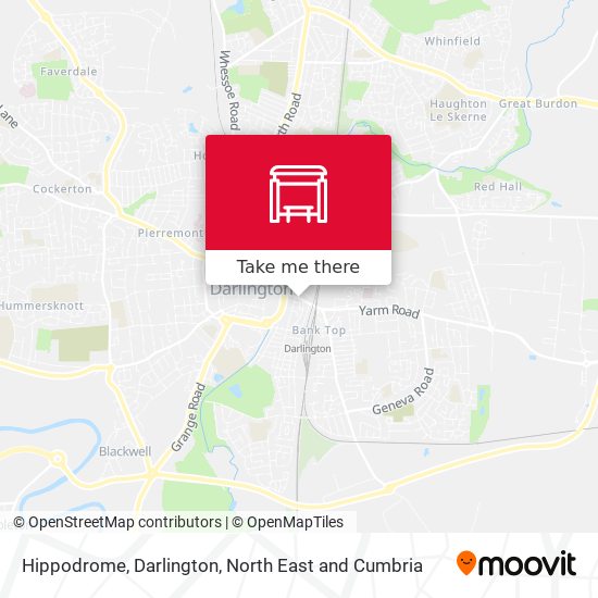 Hippodrome, Darlington map