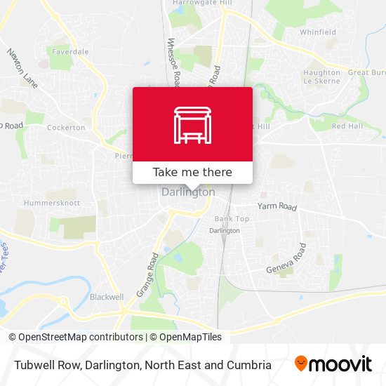 Tubwell Row, Darlington map