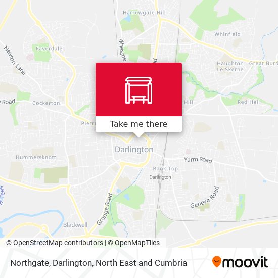 Northgate, Darlington map