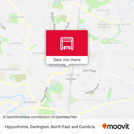 Hippodrome, Darlington map