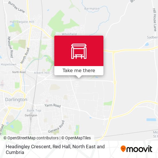 Headingley Crescent, Red Hall map