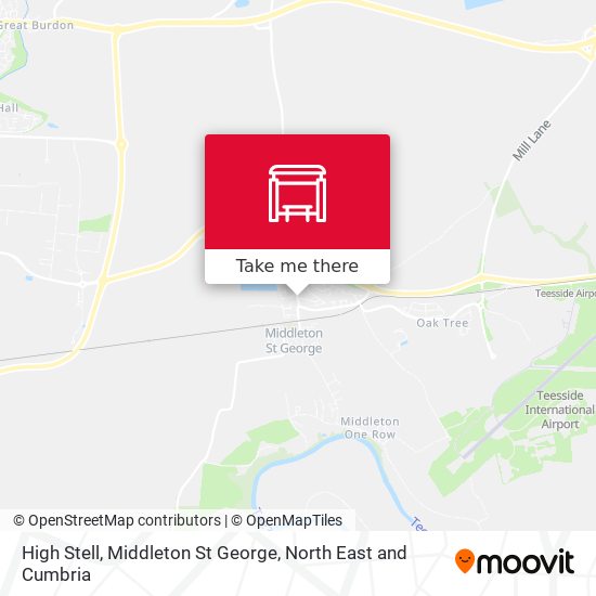 High Stell, Middleton St George map