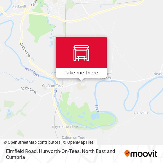 Elmfield Road, Hurworth-On-Tees map