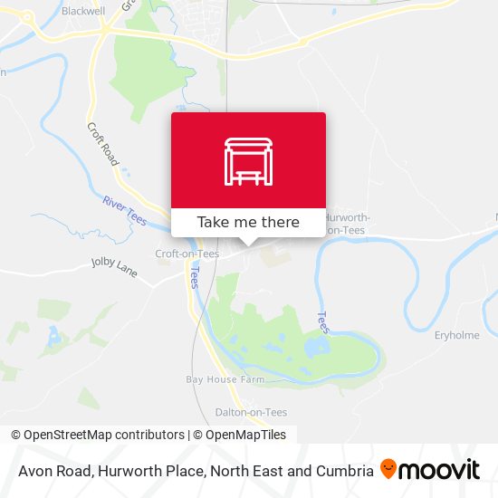 Avon Road, Hurworth Place map