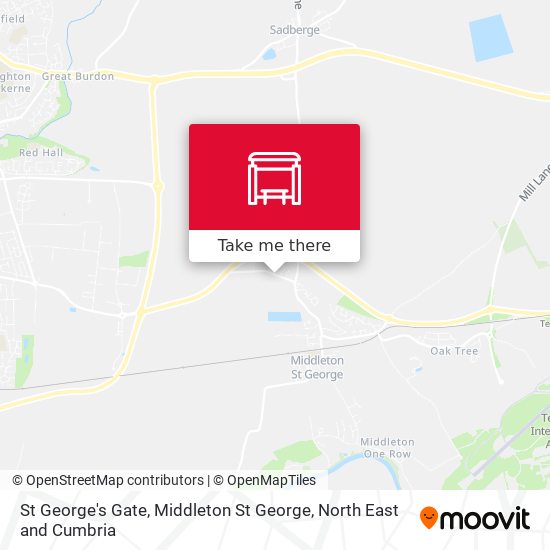 St George's Gate, Middleton St George map