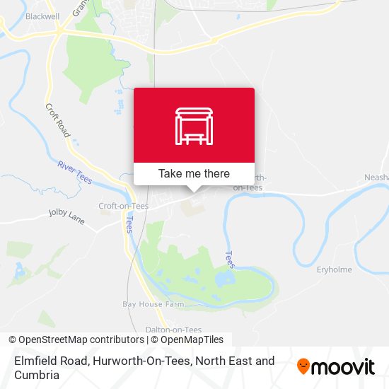 Elmfield Road, Hurworth-On-Tees map