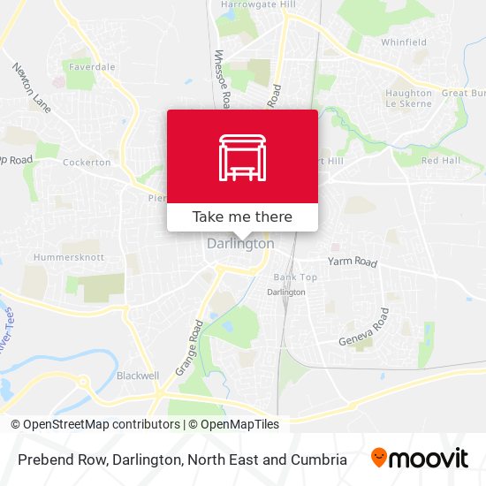 Prebend Row, Darlington map