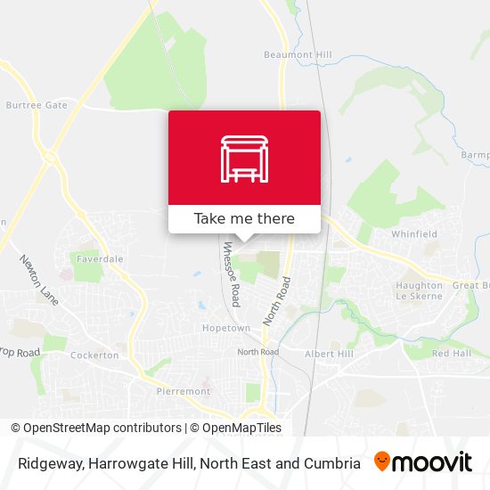 Ridgeway, Harrowgate Hill map