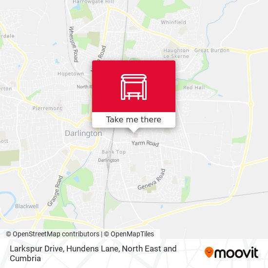 Larkspur Drive, Hundens Lane map