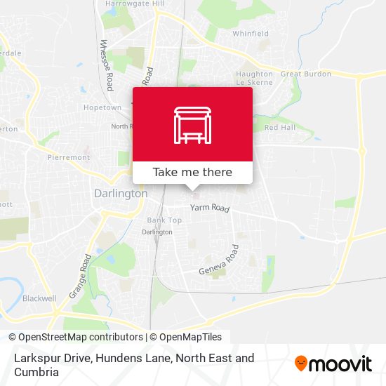 Larkspur Drive, Hundens Lane map