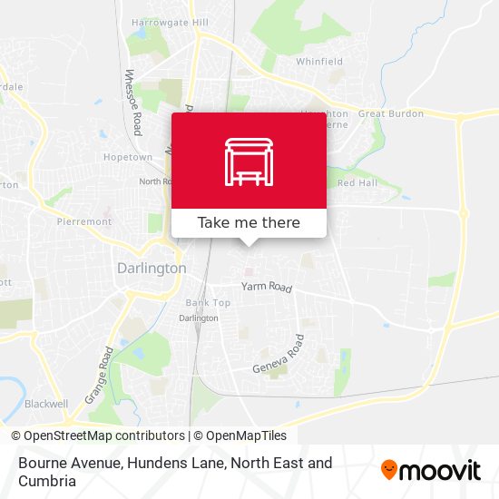 Bourne Avenue, Hundens Lane map