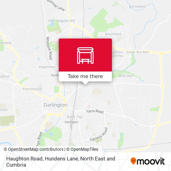 Haughton Road, Hundens Lane map