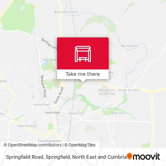 Springfield Road, Springfield map