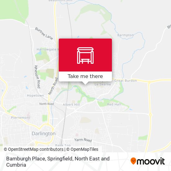 Bamburgh Place, Springfield map