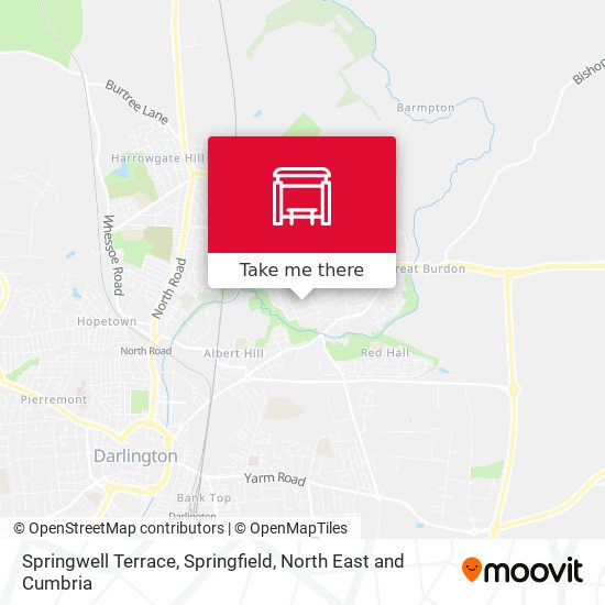 Springwell Terrace, Springfield map