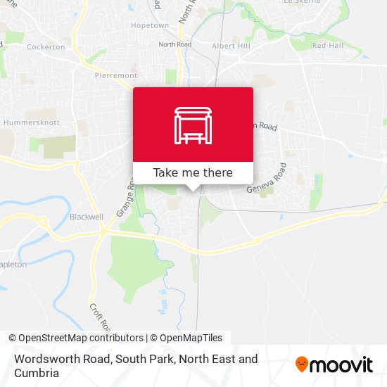 Wordsworth Road, South Park map
