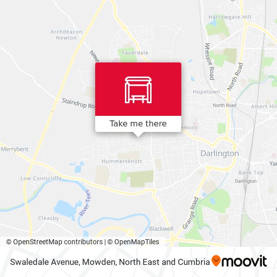 Swaledale Avenue, Mowden map