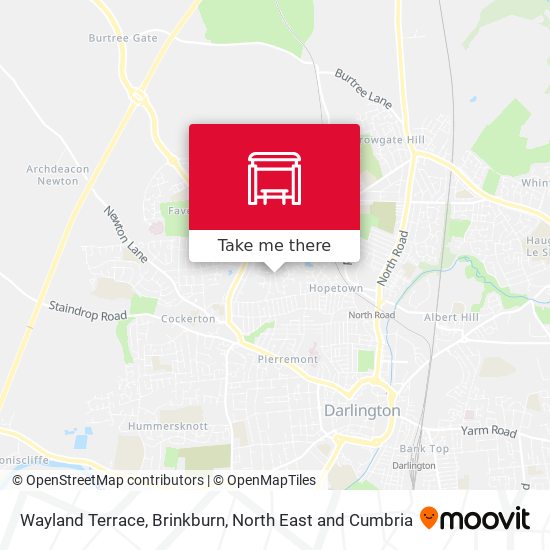Wayland Terrace, Brinkburn map