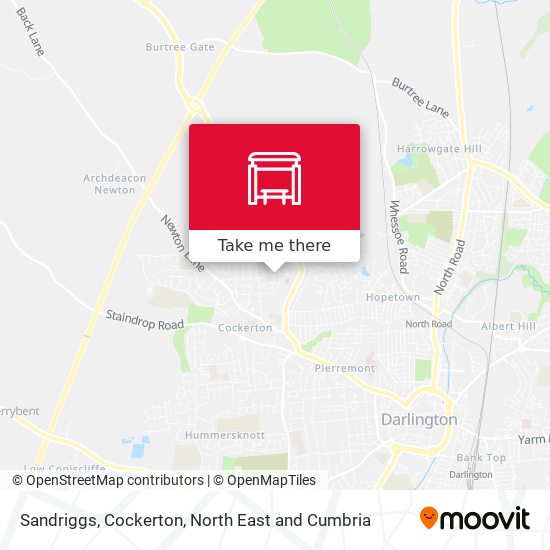 Sandriggs, Cockerton map