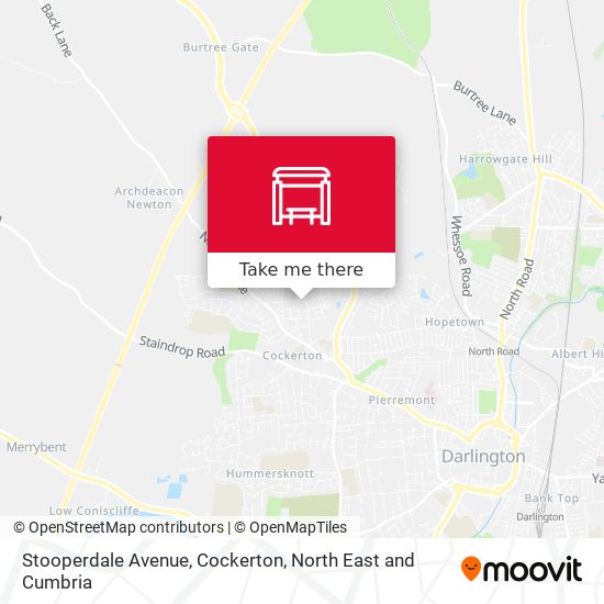 Stooperdale Avenue, Cockerton map