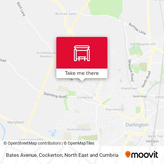Bates Avenue, Cockerton map
