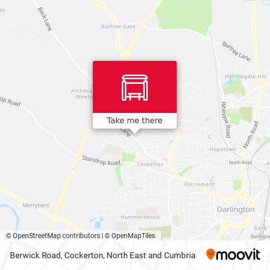 Berwick Road, Cockerton map