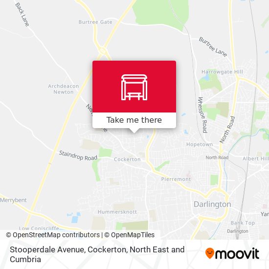 Stooperdale Avenue, Cockerton map