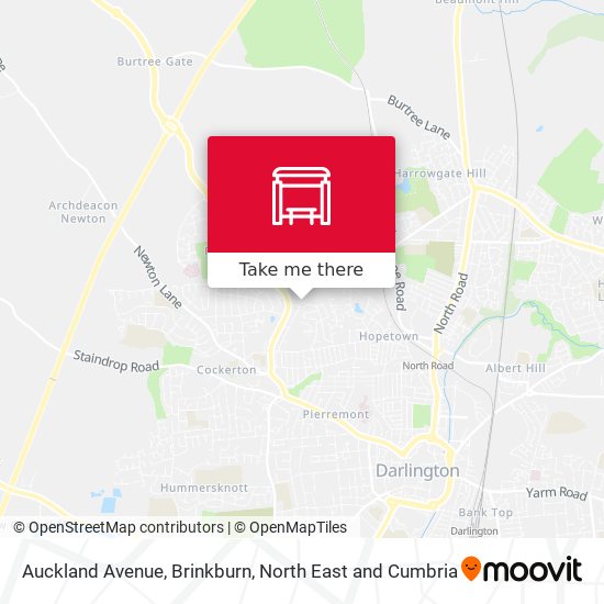 Auckland Avenue, Brinkburn map