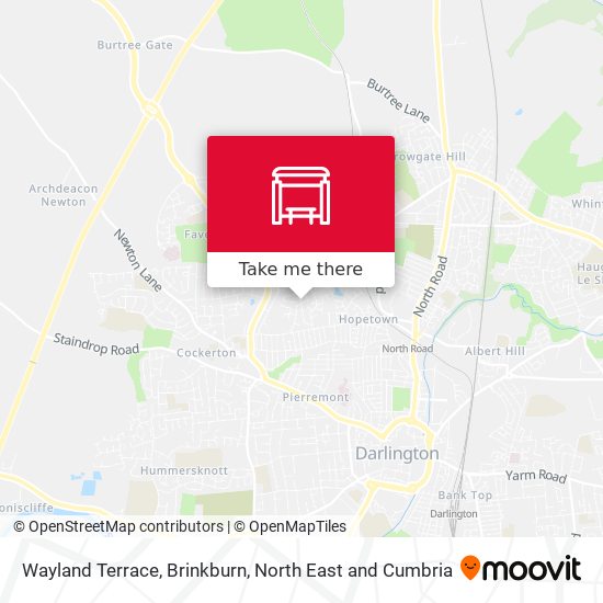 Wayland Terrace, Brinkburn map