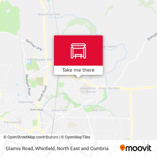 Glamis Road, Whinfield map